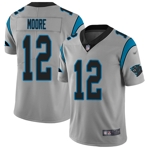 Carolina Panthers Limited Silver Youth DJ Moore Jersey NFL Football #12 Inverted Legend->youth nfl jersey->Youth Jersey
